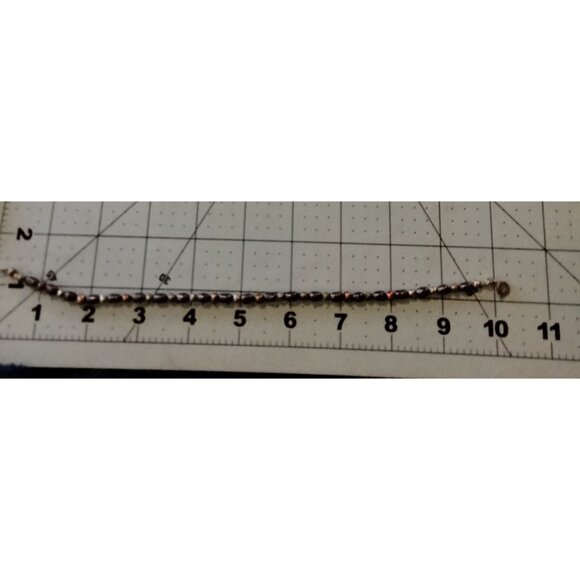 Anklet Bracelet 10 Inch Metallic Silver Gray Boho Beachy Spring Break Handmade - Picture 4 of 6